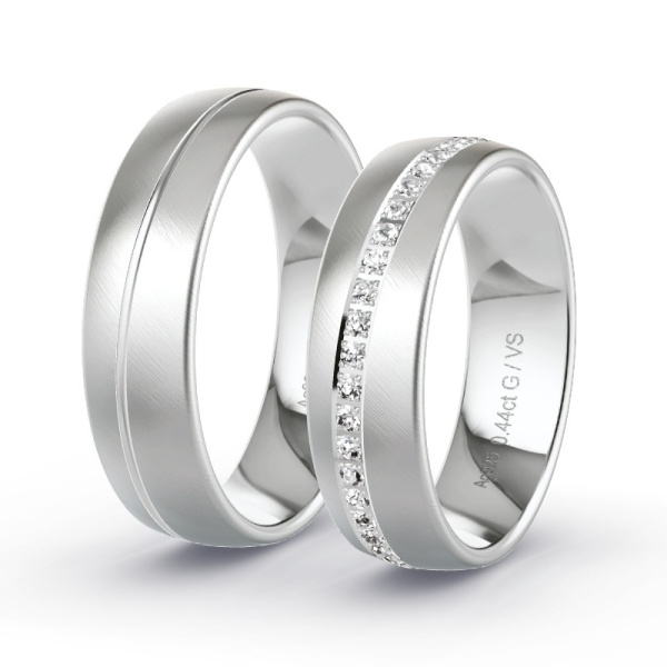 Trouwringen Zilver 925 - 0.46 ct - Artikel ST408 ST408-SI-925-default